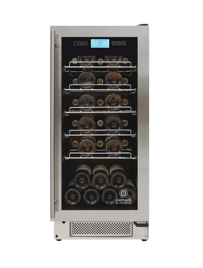 Vinotemp 32-Bottle Single-Zone Wine Cooler, Stainless