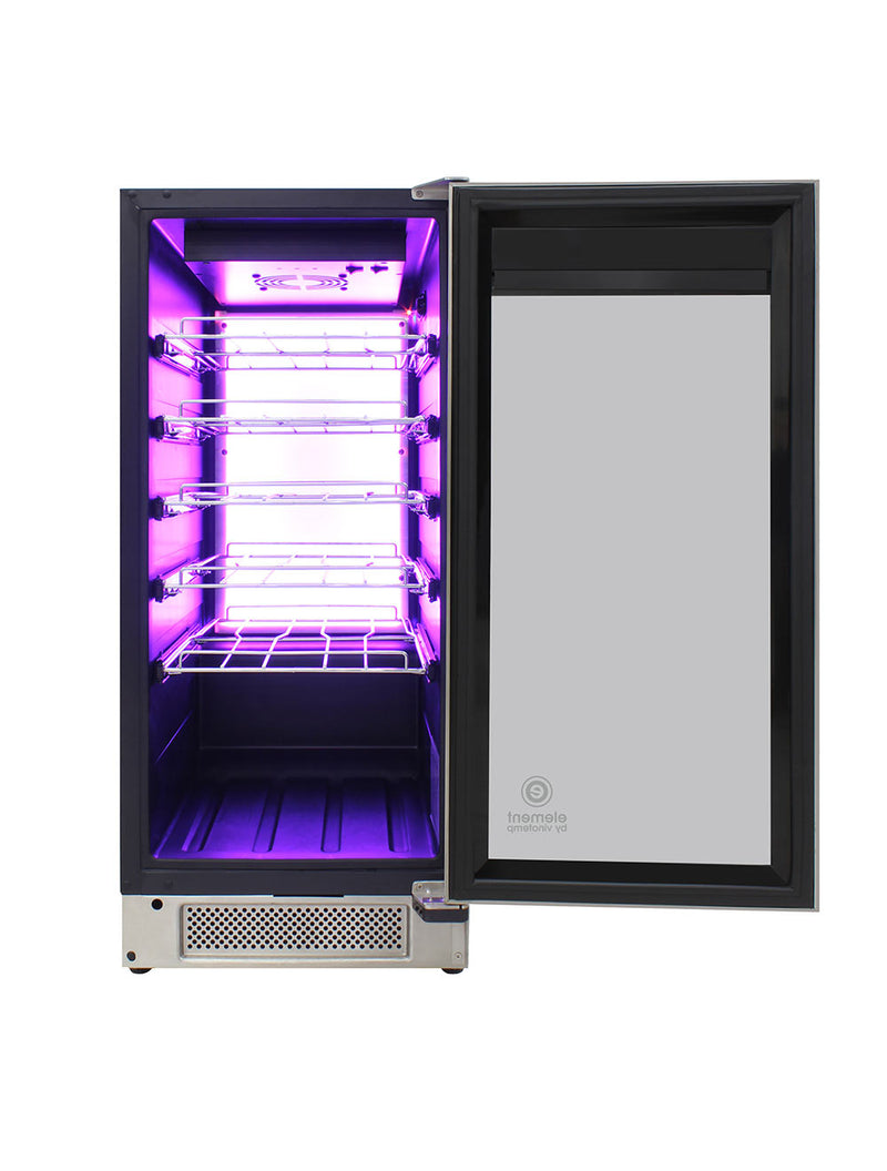 Vinotemp 32-Bottle Single-Zone Wine Cooler, Stainless