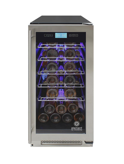 Vinotemp 32-Bottle Single-Zone Wine Cooler, Stainless