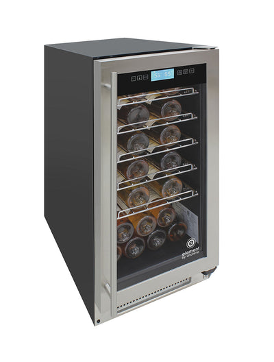 Vinotemp 32-Bottle Single-Zone Wine Cooler, Stainless