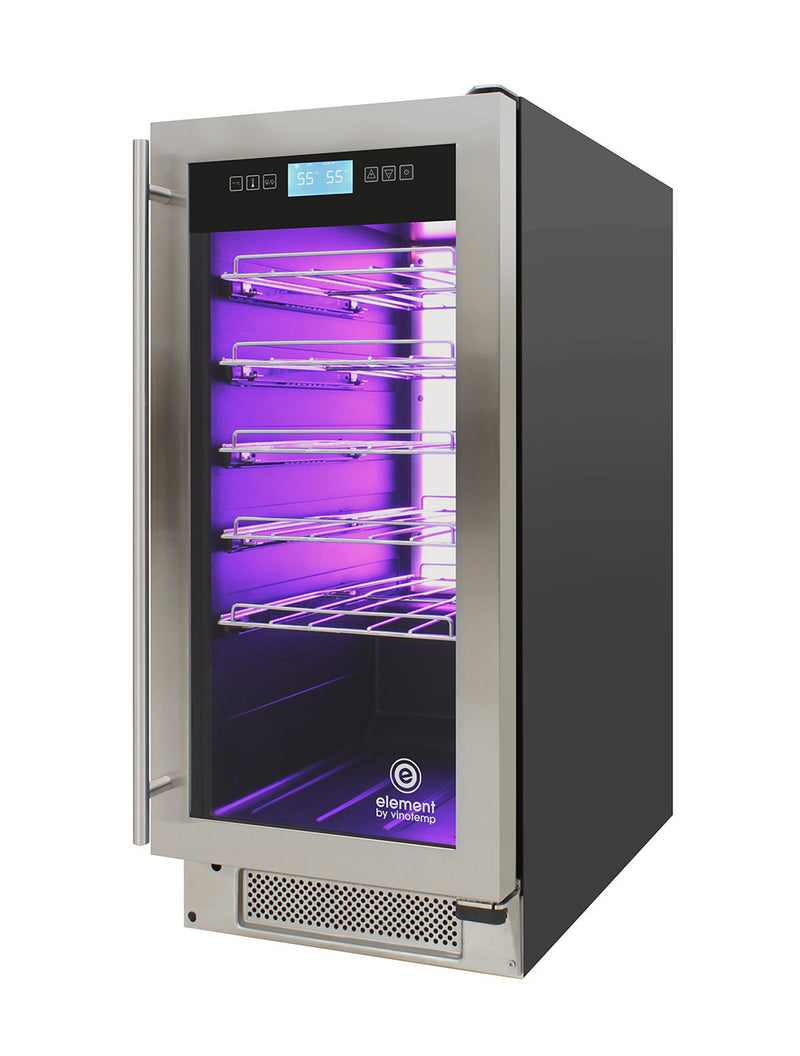 Vinotemp 32-Bottle Single-Zone Wine Cooler, Stainless