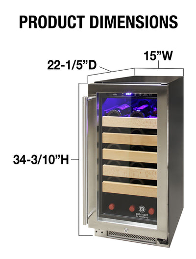 Connoisseur Series 33 Single-Zone Wine Cooler