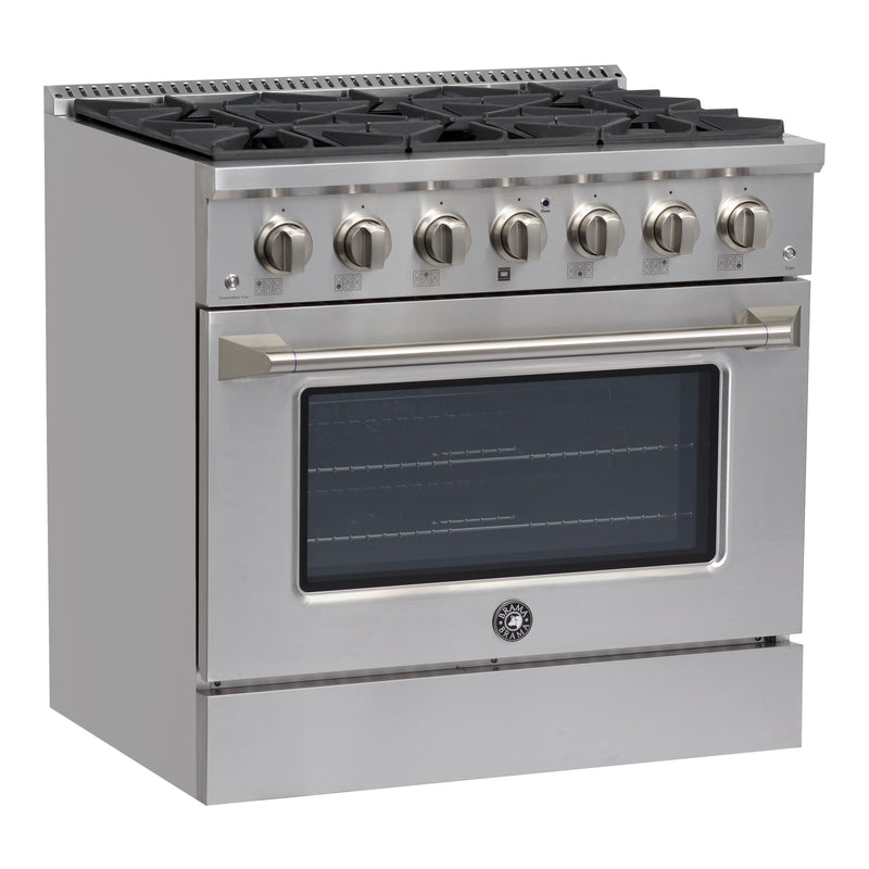 Brama 36" Dual Fuel Range, in Stainless Steel