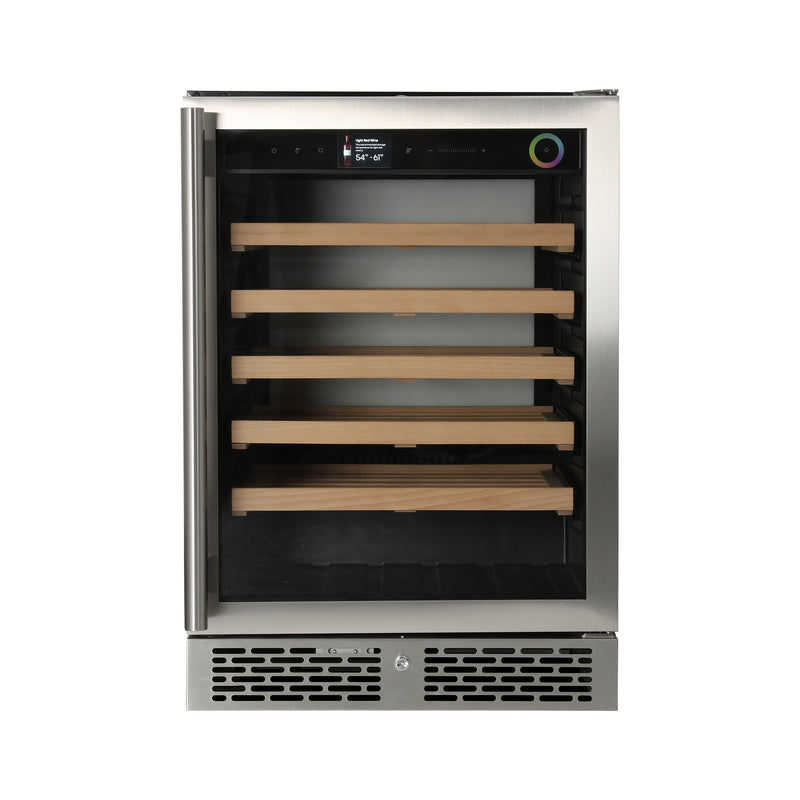 Vinotemp Vinoglow 41-Bottle Single-Zone Wine Cooler, Stainless Steel