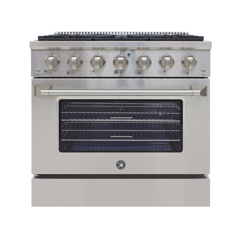 Brama by Vinotemp 36" Gas Range and Oven, in Stainless Steel