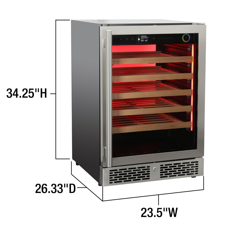 Vinotemp Vinoglow 151-Can Single-Zone Beverage Center, in Stainless Steel