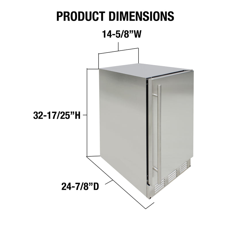 Brama by Vinotemp Outdoor Undercounter Ice Maker, in Stainless Steel