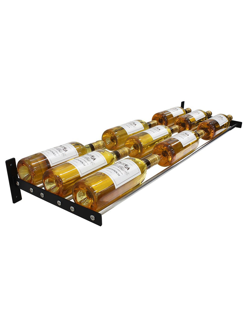 Epicureanist Wall-Mounted Horizontal Display Rack (3 Bottle Deep)