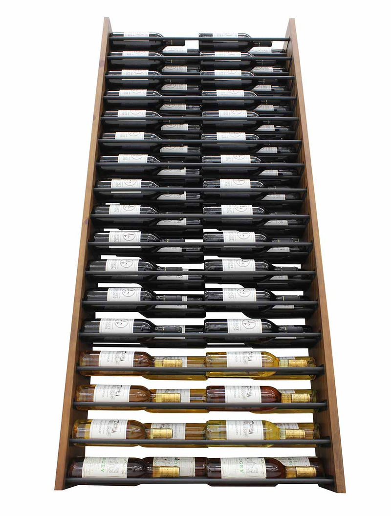 Epicureanist Wall-Mounted Wine Shelf with Horizontal Display Racks (2 Bottles Deep)