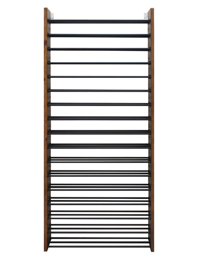 Epicureanist Wall-Mounted Wine Shelf with Horizontal Display Racks (2 Bottles Deep)