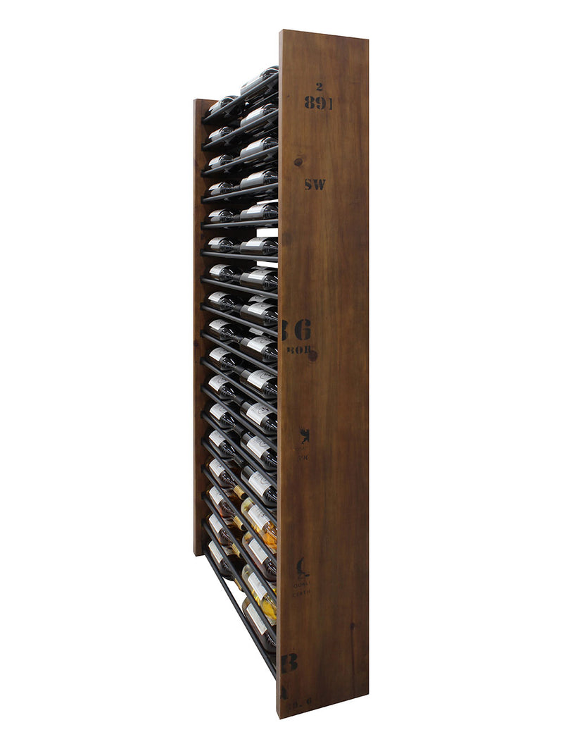 Epicureanist Wall-Mounted Wine Shelf with Horizontal Display Racks (2 Bottles Deep)