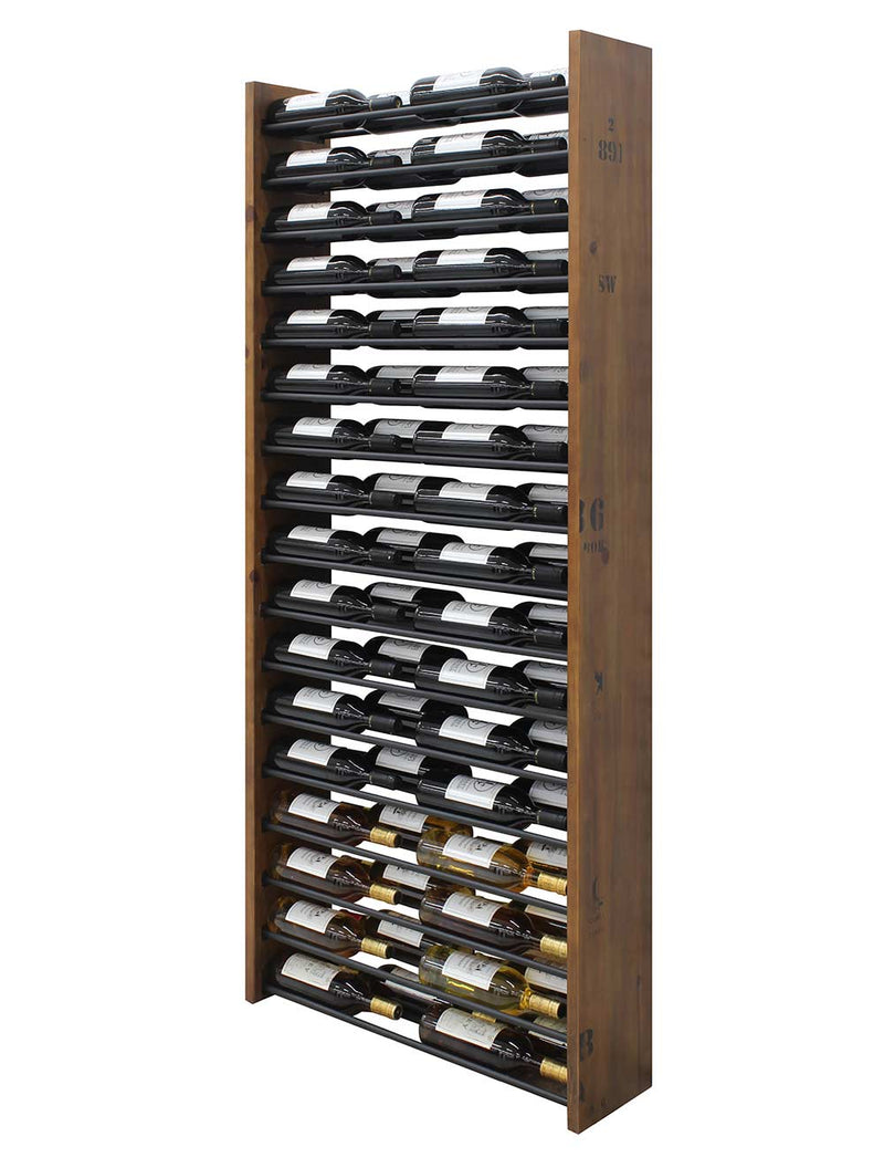 Epicureanist Wall-Mounted Wine Shelf with Horizontal Display Racks (2 Bottles Deep)