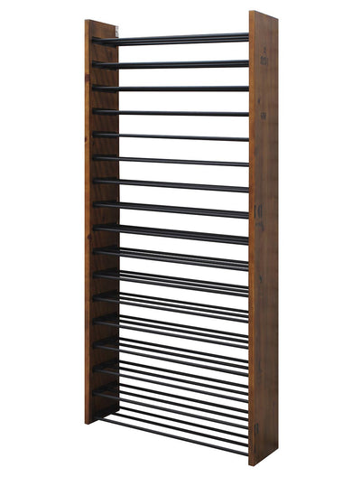 Epicureanist Wall-Mounted Wine Shelf with Horizontal Display Racks (2 Bottles Deep)