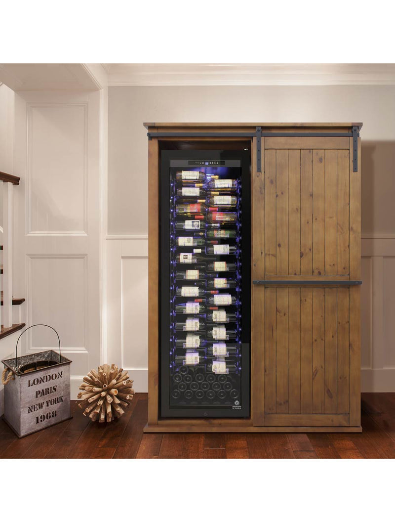 Rustic Wine Cabinet with Sliding Door