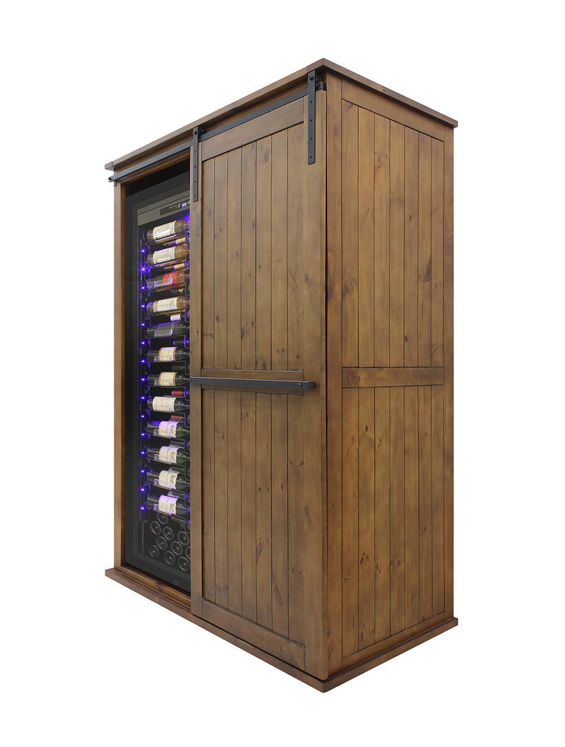 Rustic Wine Cabinet with Sliding Door