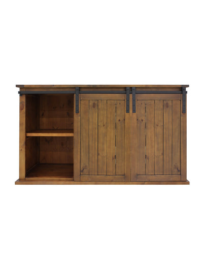 Rustic Wine Credenza with Sliding Doors - B Stock