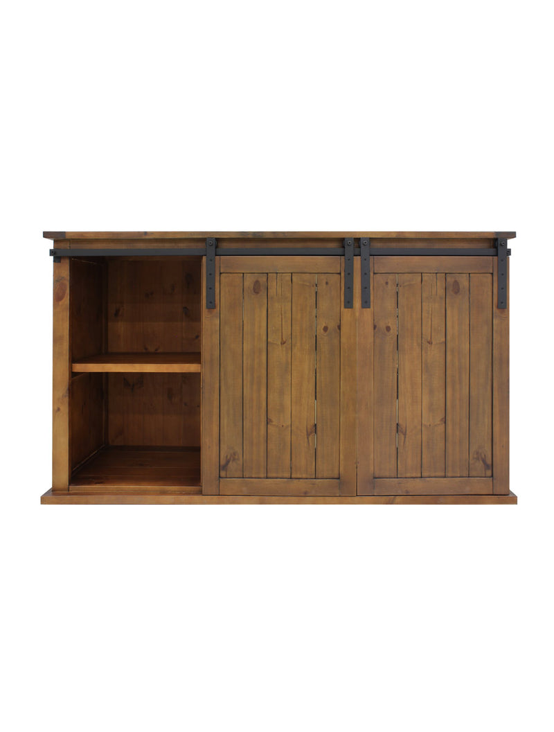 Rustic Wine Credenza with Sliding Doors - B Stock