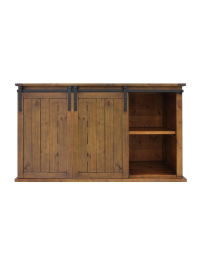 Rustic Wine Credenza with Sliding Doors - B Stock