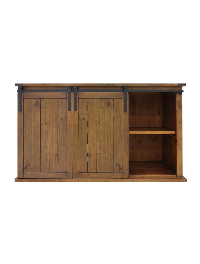 Rustic Wine Credenza with Sliding Doors - B Stock