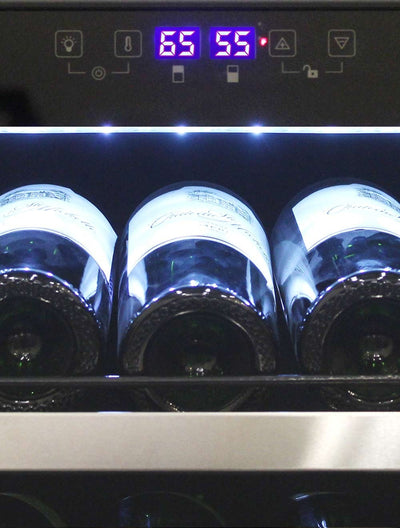 155-Bottle Dual-Zone Wine Cooler 12