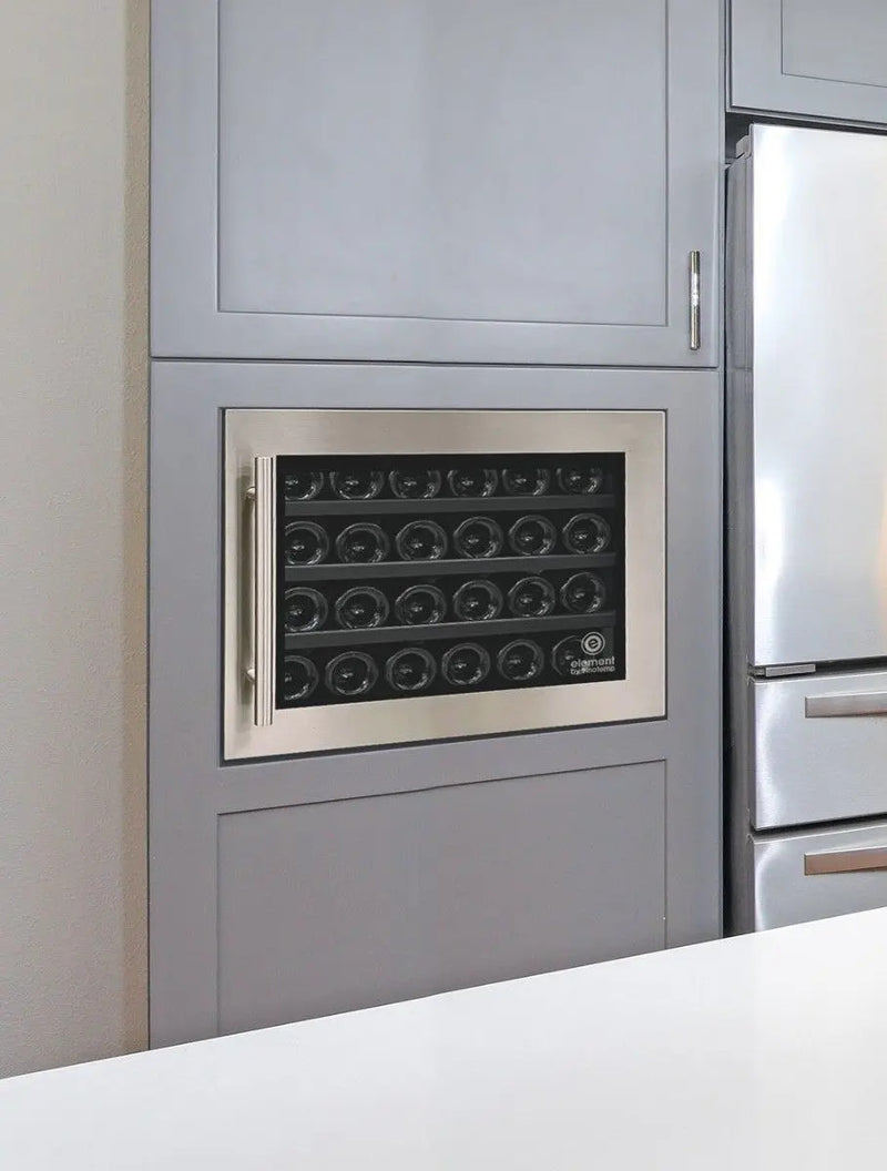 24-Bottle Wall-Mounted Single-Zone Wine Cooler (Stainless)