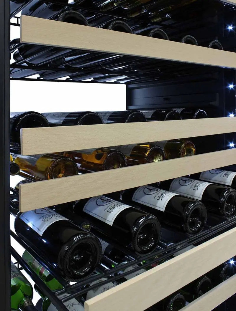 173-Bottle White Backlit Panel Commercial Single-Zone Wine Cooler