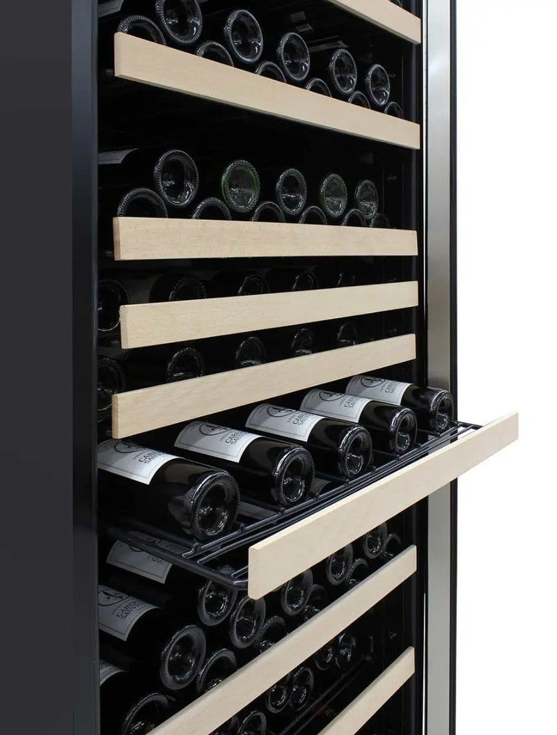 173-Bottle White Backlit Panel Commercial Single-Zone Wine Cooler