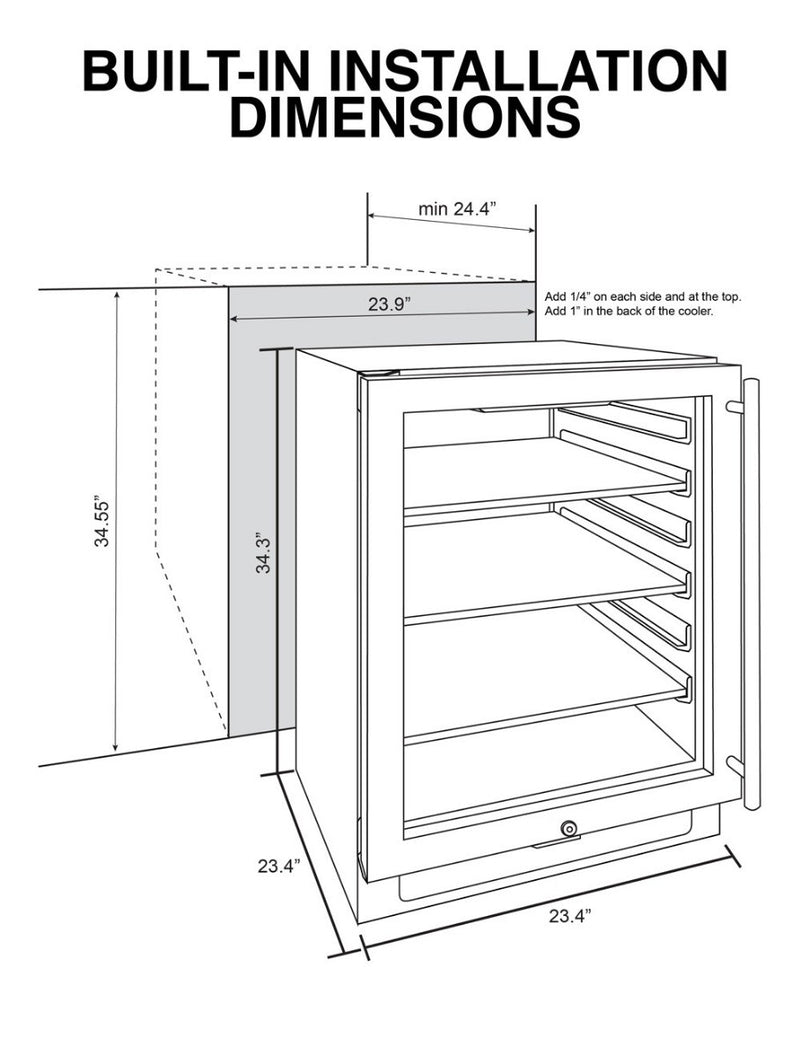 Connoisseur Series 46 Single-Zone Beverage Cooler (Left Hinge) 7