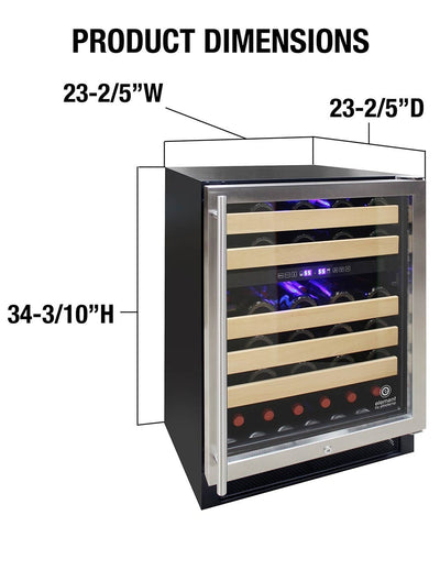 Connoisseur Series 46 Dual Zone Wine Cooler 9