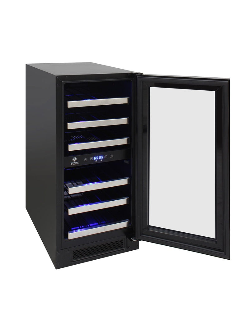 28-Bottle Dual-Zone Wine Cooler (Black) 11