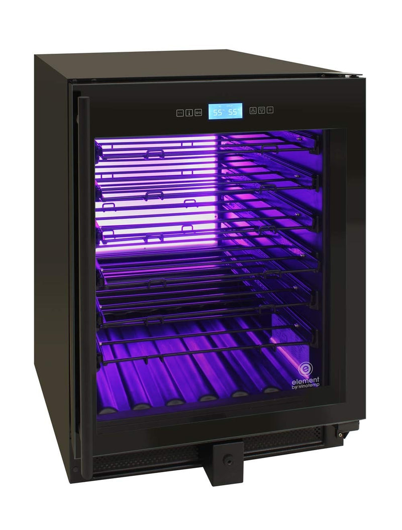 41-Bottle Single-Zone Wine Cooler (Black) - 11