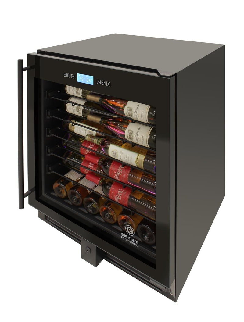 41-Bottle Single-Zone Wine Cooler (Black) - 14