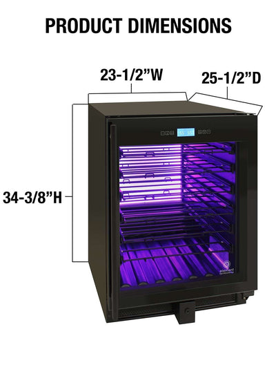 41-Bottle Single-Zone Wine Cooler (Black) - 31