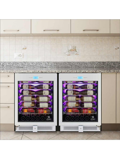 41-Bottle Single-Zone Wine Cooler (White) - 31