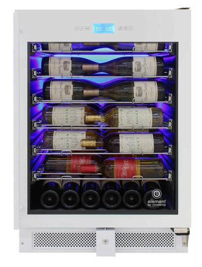 41-Bottle Single-Zone Wine Cooler (White) - 2