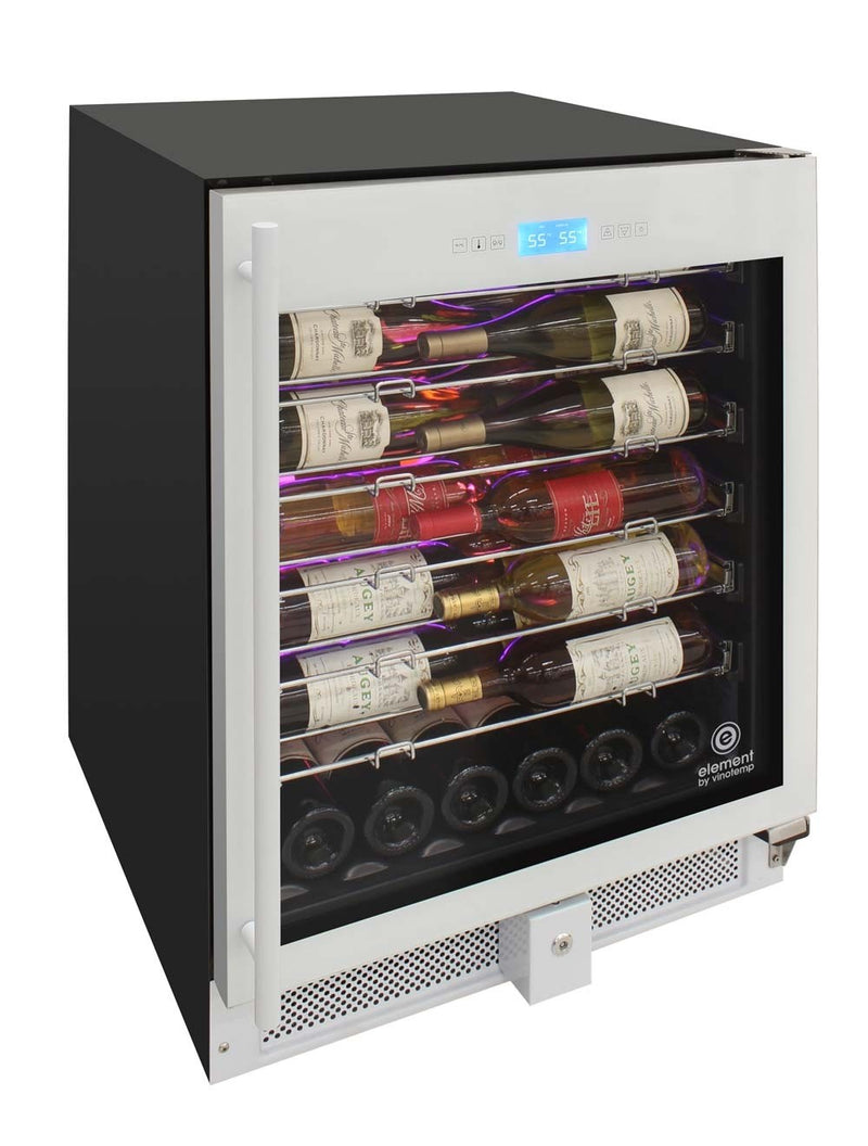 41-Bottle Single-Zone Wine Cooler (White) - 7