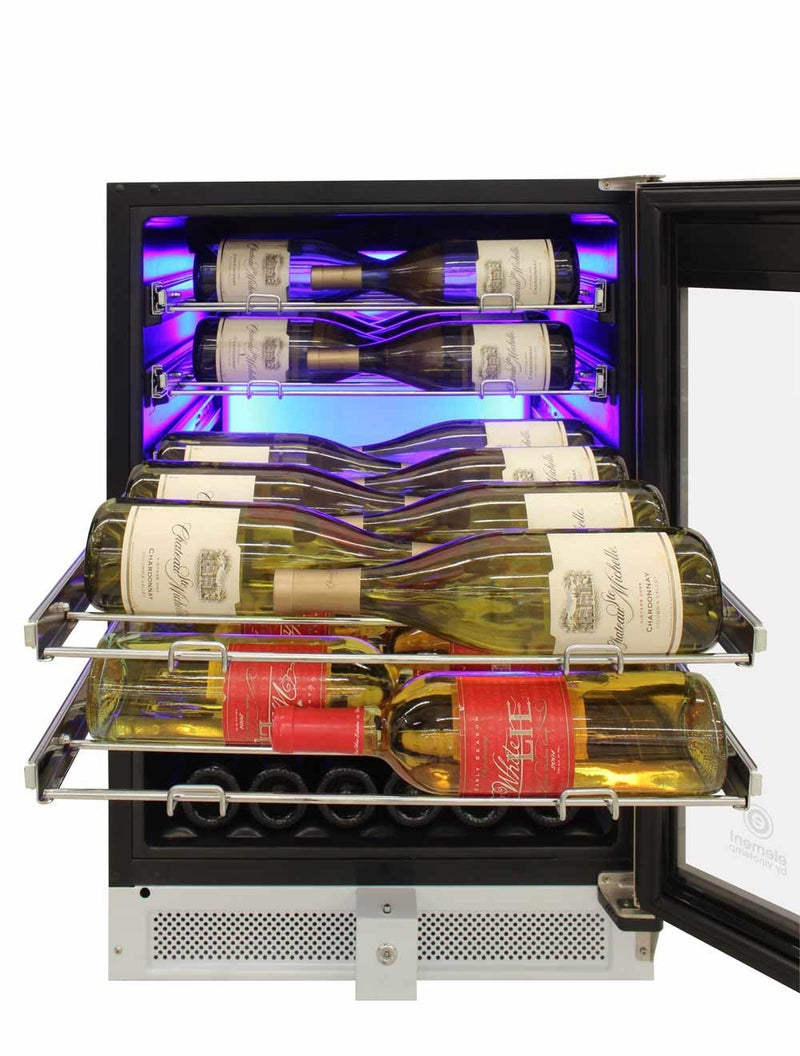 41-Bottle Single-Zone Wine Cooler (White) - 24