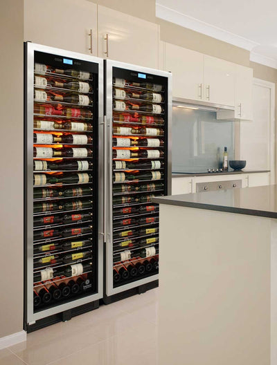 141-Bottle Single-Zone Backlit Panel Wine Cooler (Stainless) 20