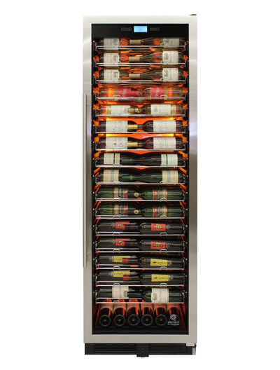 141-Bottle Single-Zone Backlit Panel Wine Cooler (Stainless) 1