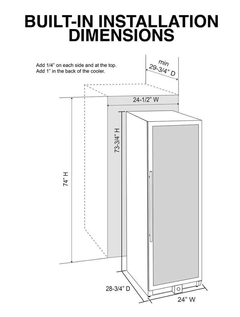 141-Bottle Single-Zone Backlit Panel Wine Cooler (Stainless) 22