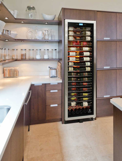 141-Bottle Single-Zone Backlit Panel Wine Cooler (Stainless) 18