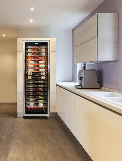 141-Bottle Single-Zone Backlit Panel Wine Cooler (Stainless) 17