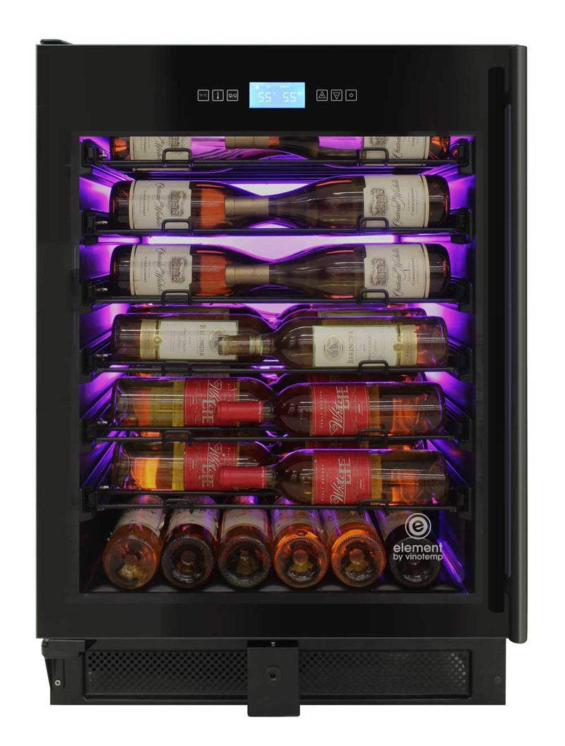 41-Bottle Single-Zone Wine Cooler (Black) - Left Hinge 3