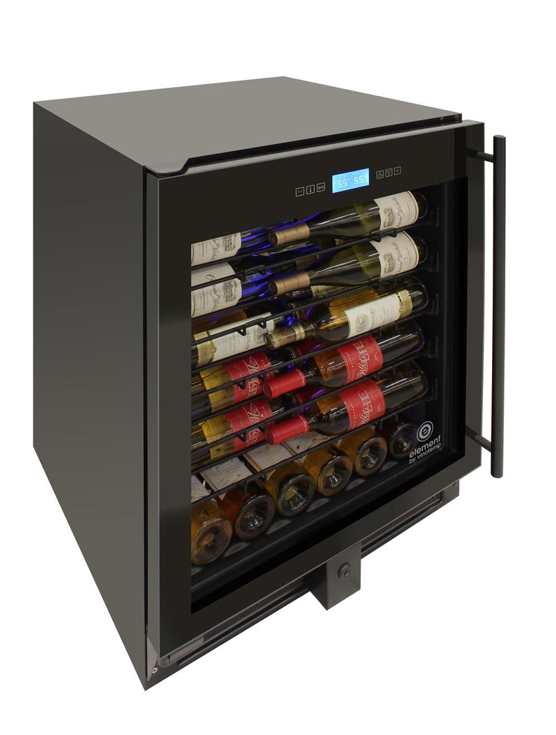 41-Bottle Single-Zone Wine Cooler (Black) - Left Hinge 8