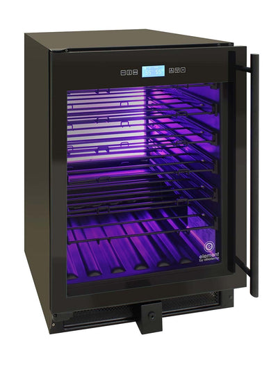 41-Bottle Single-Zone Wine Cooler (Black) - Left Hinge 10