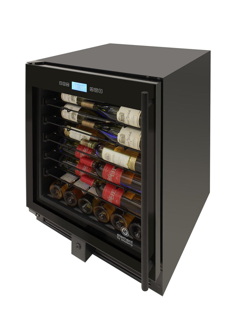 41-Bottle Single-Zone Wine Cooler (Black) - Left Hinge 14