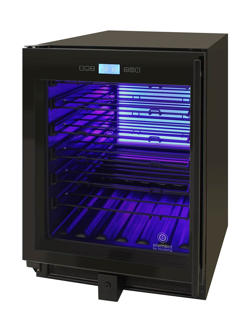 41-Bottle Single-Zone Wine Cooler (Black) - Left Hinge 18