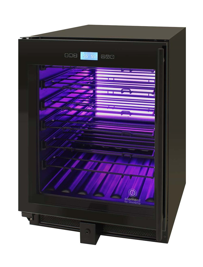 41-Bottle Single-Zone Wine Cooler (Black) - Left Hinge 16 