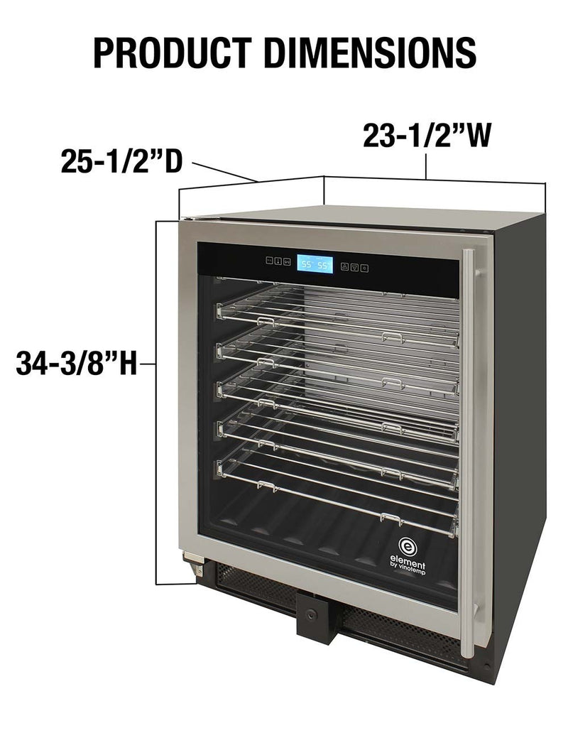 41-Bottle Single-Zone Wine Cooler (Stainless) - Left Hinge 34