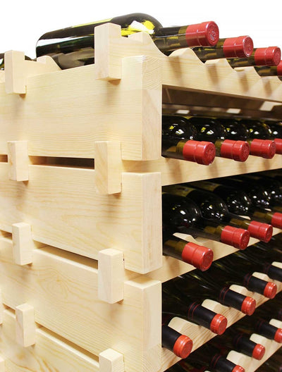 108 Bottle Double Modular Wine Rack (Natural) - 6